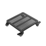 Troli Pot Tanaman Besar Persegi Besi dengan Rem 40x40cm Hitam untuk Pot Bunga Taman Indoor dan Outdoor