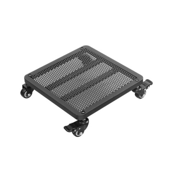 Troli Pot Tanaman Besar Persegi Besi dengan Rem 40x40cm Hitam untuk Pot Bunga Taman Indoor dan Outdoor