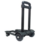 Hand Truck Lipat Dolly 90 lbs Kereta Utilitas Berat dengan 4 Roda Desain Kompak dan Ringan untuk Pindahan, Perjalanan, Belanja