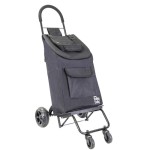 dbest products Trolley Dolly Rover dengan Tas 4 Roda Kereta Belanja Dorong Lipat Hand Truck Serbaguna Roda Berputar Ringan untuk Taman dan Bagasi