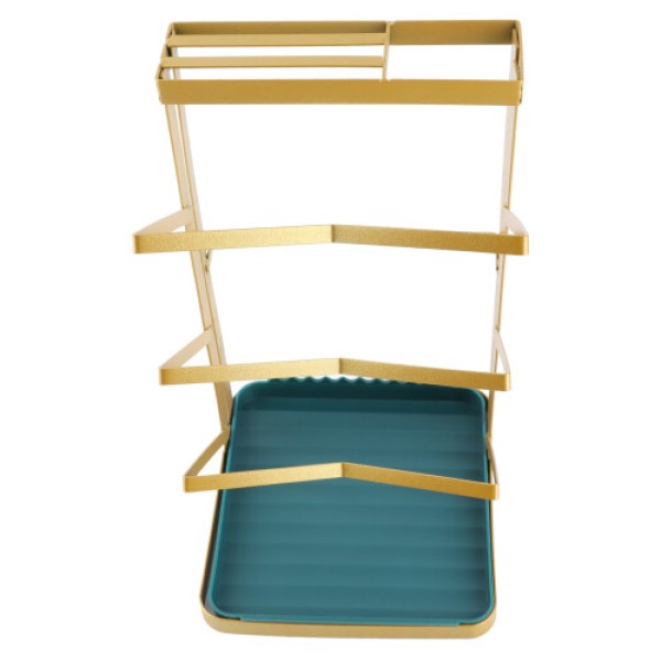 Rak Tutup Tiga Tingkat Meja Organizer Peralatan Masak