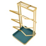 Rak Tutup Tiga Tingkat Meja Organizer Peralatan Masak