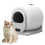 Self-Cleaning Cat Litter Box 65L Pink/Gray 195x480x501mm PWM