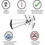 (70 Unit Kit Antena) Antena TV Digital Viewi untuk Loteng dan Outdoor, Kompatibel dengan TV Digital