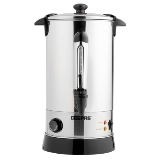 Geepas 10L Electric Catering Urn 1650W Instant Hot Water Boiler Urn