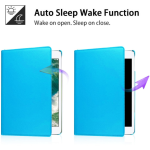 (iPad 10.2 (2020) 8th Gen, Sky Blue) Leather 360° Rotating Smart Stand Case Cover for Apple iPad 10.2 inch 9th, 8th, 7th Generation 2020, 2019, for New iPad 2021
