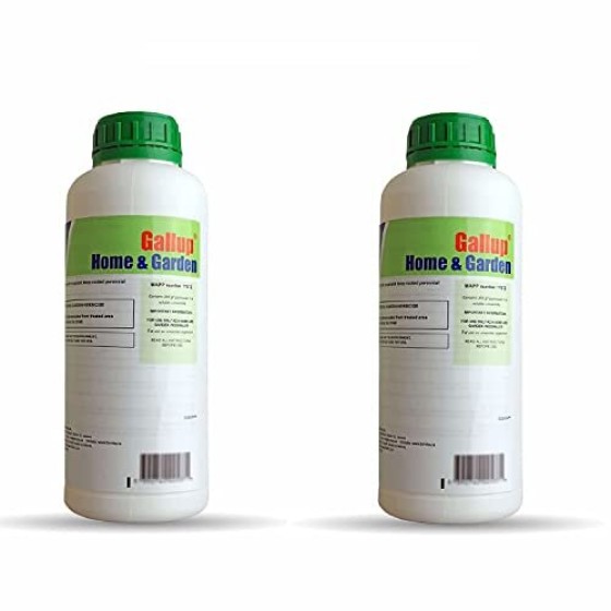 Gallup 2 X Pembunuh Gulma Glyphosate Rumah & Taman 1L, Gallup Pembunuh Gulma