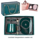 (ホワイトパッド (カップなし)) コーヒーマグウォーマーパッド カップヒーターコースター 定温加熱 USB電気マグマットセット ミルクティー 水 ホームオフィスギフト