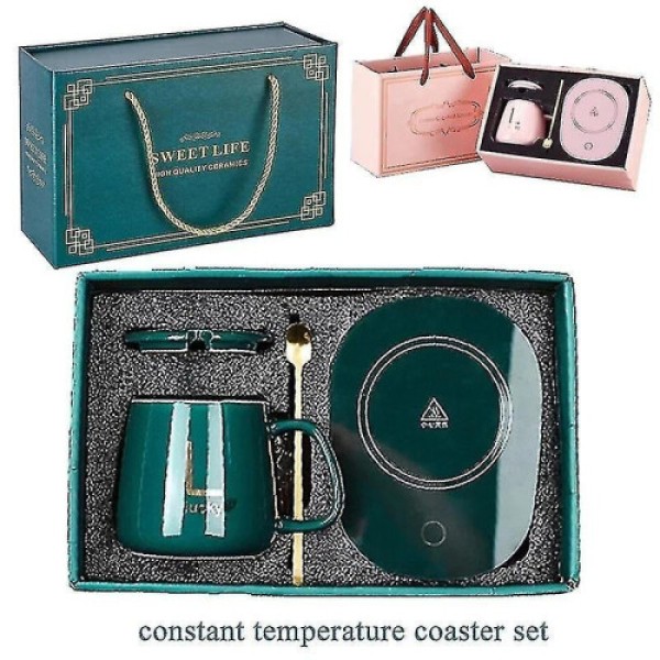 (ホワイトパッド (カップなし)) コーヒーマグウォーマーパッド カップヒーターコースター 定温加熱 USB電気マグマットセット ミルクティー 水 ホームオフィスギフト