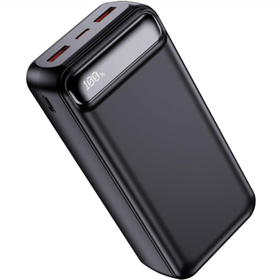 Power Bank Pengisian Cepat 50000mAh, USB-C, 3 Output 2 Input, Layar LED, Power Bank Portabel Berkapasitas Tinggi untuk iPhone, Samsung, iPad, Perjalanan, Camping