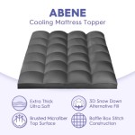 Pelindung Kasur ABENE untuk Meredakan Nyeri Punggung, Pelindung Kasur Extra Tebal dengan Isian Bulu Angsa, Isian Alternatif