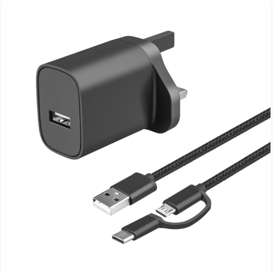 Charger Daya Type-C 5V3A 15W, kompatibel dengan tablet Fire HD 10 Generasi ke-9, Kindle Fire HD 6/7/8.9/9.7, dan Fire 7 HD 8/10.