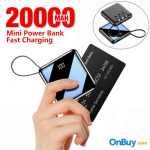 Mini Power Bank, 20000mAh Charger Battery Pack 2 USB untuk Ponsel