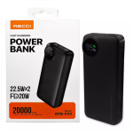 (20,000mAh) Recci Power Bank Portabel 45W Kapasitas 50,000mAh, Travel, Camping, Pengisian Cepat, Power Bank Berkapasitas Tinggi dan Tahan Lama untuk iPhone, iPad, Samsung