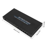 8x1 4K Multi-View Switcher, 8 Inputs 1 Output, Metal Material, Black