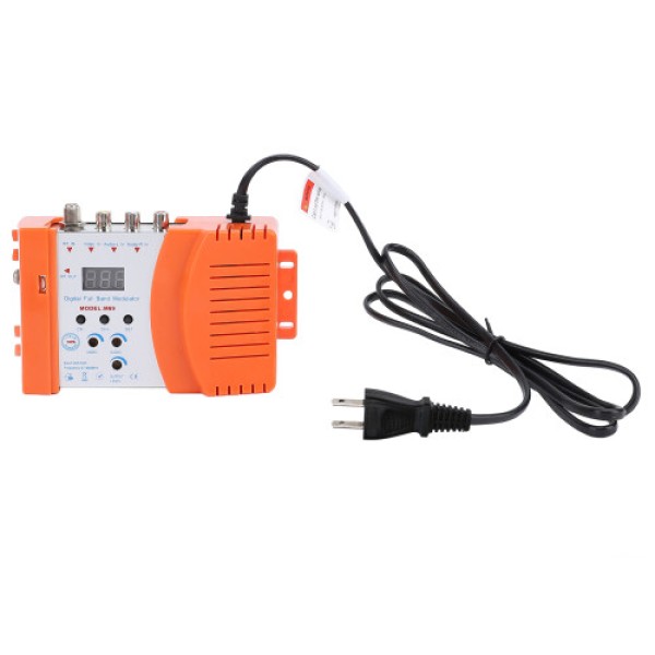 AV to RF Modulator VHF/UHF PAL/NTSC Video Audio Converter, Compatible with Satellite, Camera, and Game Console