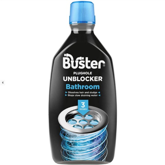 Pembersih Saluran Air Kamar Mandi Buster, melarutkan rambut dan lumpur, 3 kemasan, 900ml