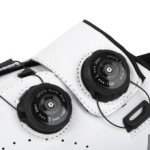 BOODUN ホワイト合成皮革ロードバイクシューズ 1 足入り、通気性あり、サイズ 39-45。