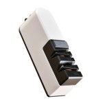 Pengasah Pisau Listrik Gunting Ganda Profesional Bahan ABS dengan Sudut yang Dapat Disesuaikan untuk Penggunaan Dapur dan Luar Ruangan