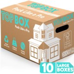 10個入り TopBox 大容量48リットル 二重壁構造の引越し・収納ボックス