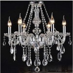 (6 Arms) 8006 Authentic K9 Crystal Chandelier, Transparent, Available in 2, 6, 8, 10, 15, 24, and 32 Arms