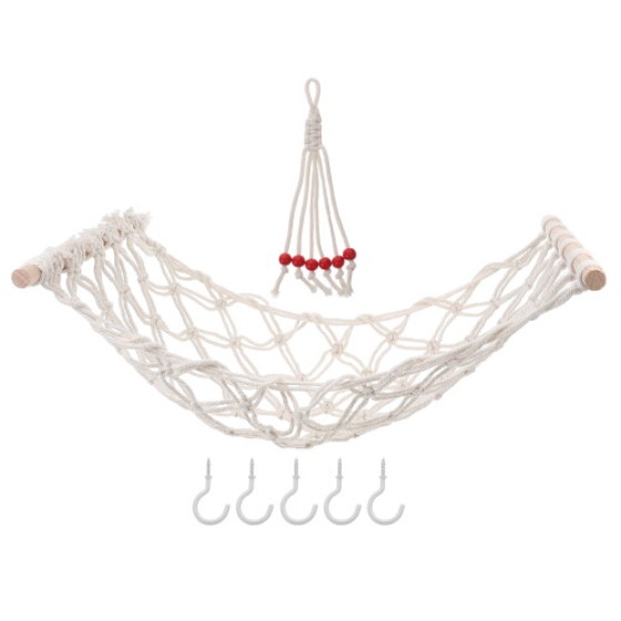 2-Piece Hanging Storage Hammock Basket