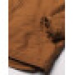 Carhartt Jaket Pria Loose-Fit Kanvas Dicuci dengan Fleece Sherpa (Ukuran Besar) Jaket Kerja Warna Cokelat Carhartt (Ukuran AS)