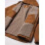 Carhartt Jaket Pria Loose-Fit Kanvas Dicuci dengan Fleece Sherpa (Ukuran Besar) Jaket Kerja Warna Cokelat Carhartt (Ukuran AS)