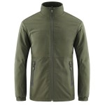 Jaket Parka Musim Dingin Pria dengan Lapisan Fleece Tebal, A4 Hijau, Ukuran XL