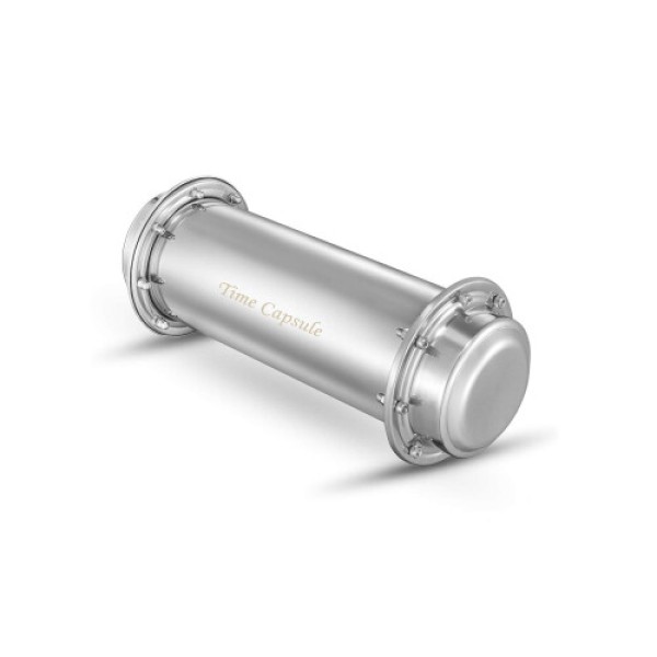 Kapsul Waktu Jasni, Wadah Tahan Air dari Baja Tahan Karat (10.2 Inci)