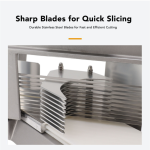 Pemotong Tomat Tahan Lama dengan Perangkat Pengaman & Pisau Baja Tahan Karat