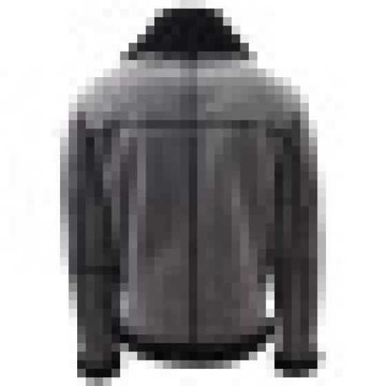 (Grey, XXL) Men's Genuine Sheepskin Flight Jacket, Grey RAF B3 Pilot Jacket, Black Shearling Tornado