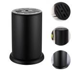 5-Piece Kitchen Utensil Rack (Black Stainless Steel)