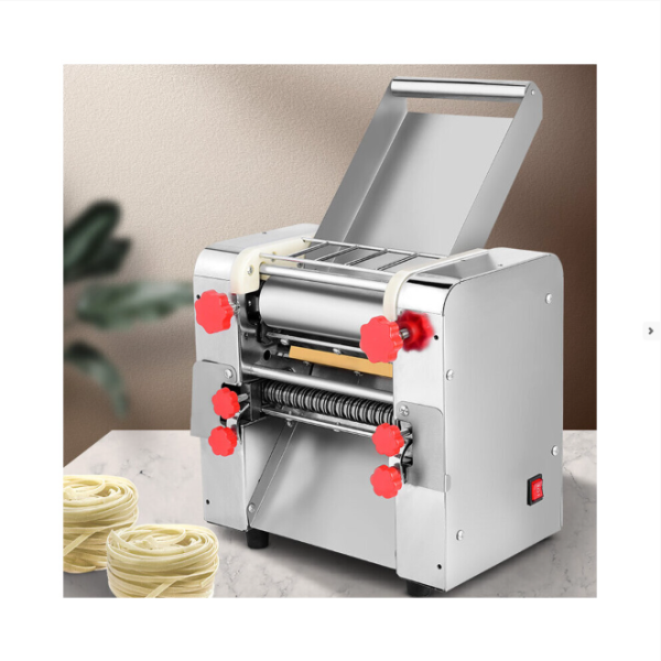Mesin Pasta 220V Pembuat Pasta Stainless Steel Pemotong Mie Mesin Penggulung Adonan Otomatis