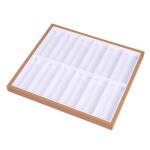 Rak Pajangan Kacamata Profesional 7/12/18 Slot - Kotak & Nampan Penyimpanan Kacamata Hitam Ukuran Sedang untuk Organisasi Kacamata