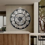 60cm Extra Large Roman Numerals Hollow Round Wall Clock