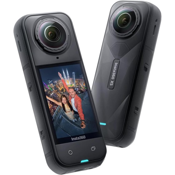 Kamera Aksi 360° Insta360 X5 8K Set Standar Hitam