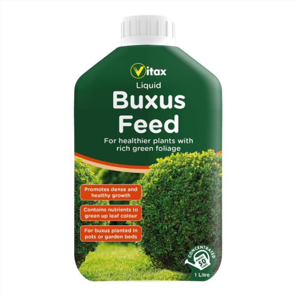 Vitax Buxus Liquid Feed 1Litre Concentrated up tp 225 Litrs of feed For healthy green buxus plants
