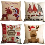 Set 4 Sarung Bantal Natal, 45 x 45 cm