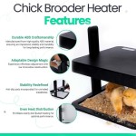 Piring Pemanas Peternakan Unggas 12x12 Inci untuk 15 Anak Ayam dengan Tinggi Dapat Disesuaikan