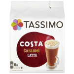 Kapsul Kopi Tassimo Costa Caramel Latte (Paket 5, Total 80 Kapsul, 40 Sajian)