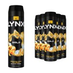 Lynx XL Gold Semprotan Deodoran Tubuh Segar 24 Jam 6 Paket - 6 x 200ml