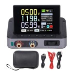 ポータブルDC電源、プログラム可能・可変 0–30V 0–5A 0–150W、HD IPSカラースクリーンと安全保護機能付き