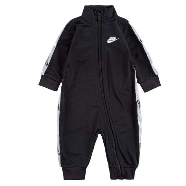 Nike Baby Long Sleeve Romper with Tricot Tape (Black (56H984-023)/White, 3 Months)