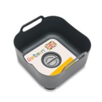 ReBorn - Baskom Cuci Daur Ulang - Wadah Cuci Piring Dapur dengan Saluran Air - Pegangan Besar - Sumbat Terintegrasi - Corong Tuang Praktis - Kapasitas 9 Liter - Terbuat dari Bahan Daur Ulang