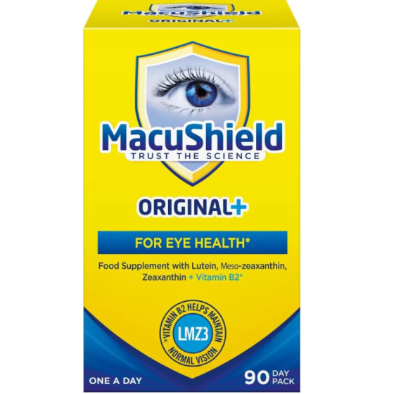 MacuShield Original Plus Kapsul - 90 Hari Pasokan, Suplemen Mata yang Mengandung Lutein