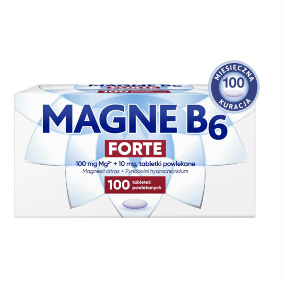 Magne B6 Forte 100mg + 10mg, 100 tablet lapis
