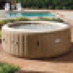 Intex PureSpa 4-Person Bubble Massage Hot Tub - 77x28 inches, 120 Jets, Fiber-Tech Structure, Hard Water System