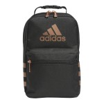 adidas Santiago 保温ランチバッグ（6.5L）、バックル付きハンドル、チャコール/ローズゴールド、ワンサイズ