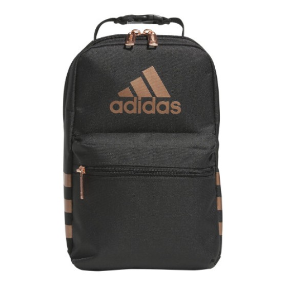 Tas Makan Siang Berinsulasi adidas Santiago (6.5L), dengan Pegangan Kait, Charcoal/Emas Mawar, Ukuran Satu